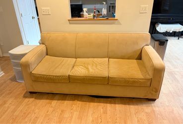 Mustard Yellow 3-Seat Sofa – $100, Must Go!