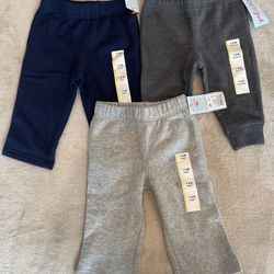 NEW Cat & Jack joggers 3 pairs Size 12 Months