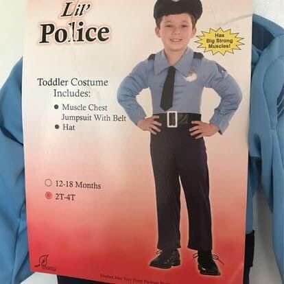 Halloween Costume Lil' Police Toddler Size 2T-4T Costume New
