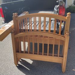 Bed Frames Twin Size Solid Maple $60 For Both. 