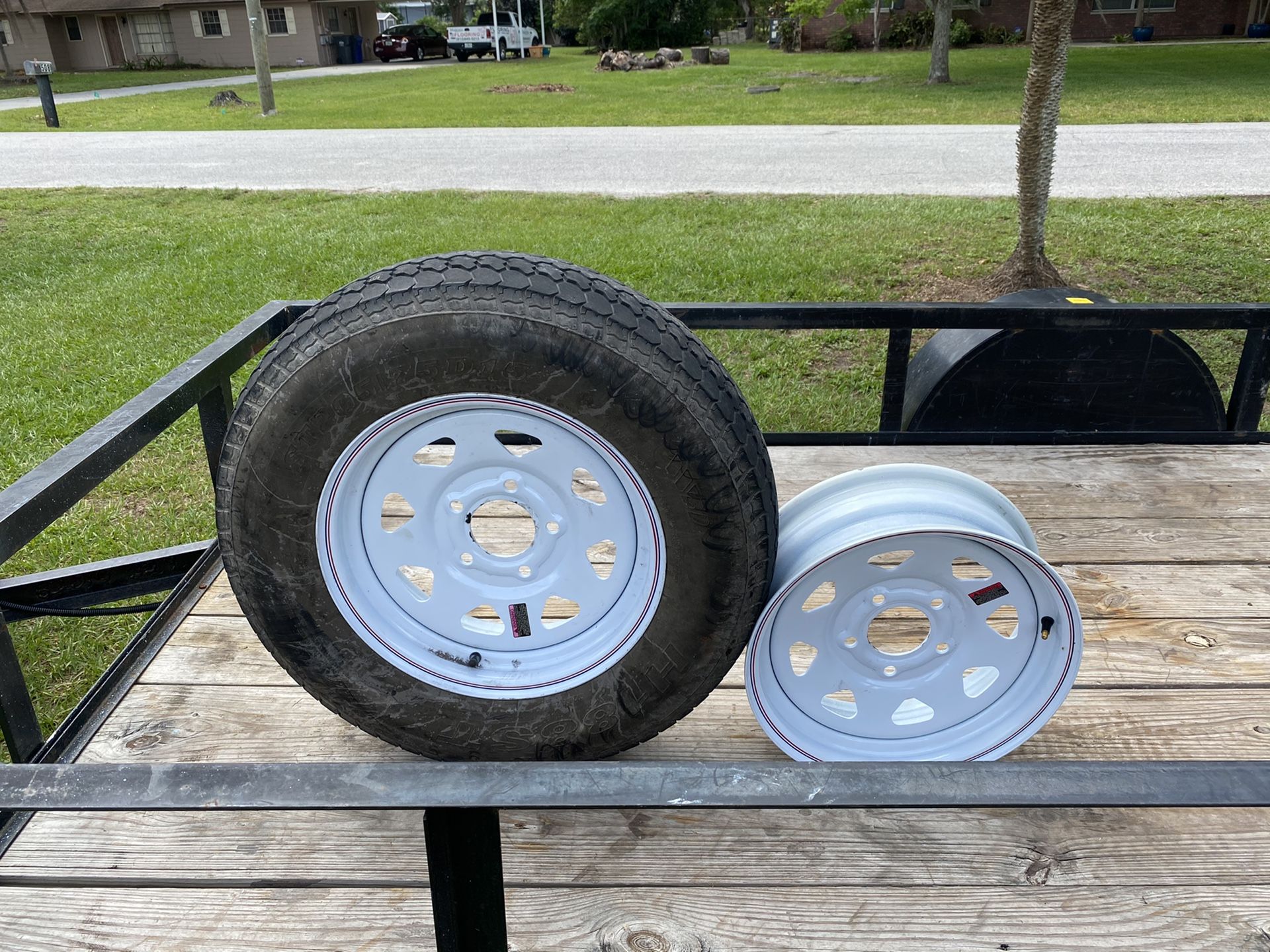 ST205/75D15 trailer tire and rim
