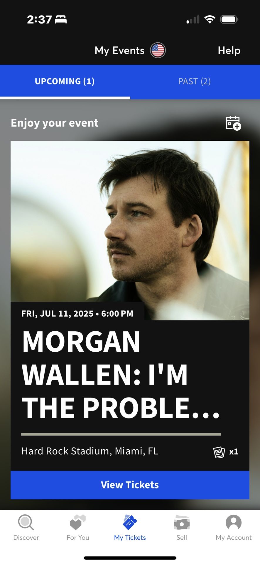 Morgan Wallen 7/11 Ticket