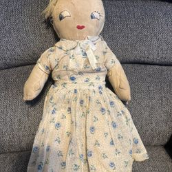 Vintage Handmade Rag Doll 