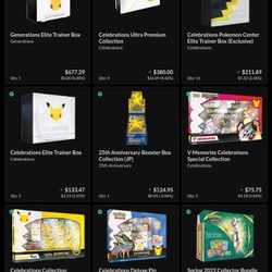 Big Sealed Collection Pokemon Generations ETB Celebrations UPC