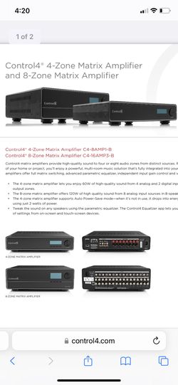 Control 4 Multichannel Amplifier