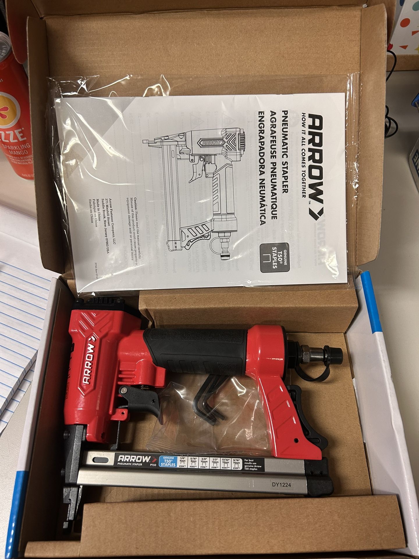 New Arrow PT50 Pneumatic Staple Gun
