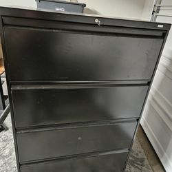 Large, metal filing cabinet