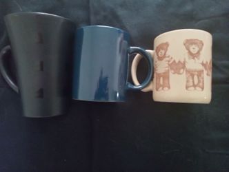 Three coffee cups