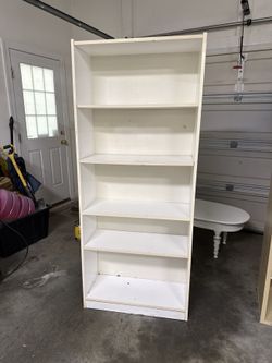 White 5-Shelf Bookcase