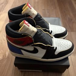 New Nike Jordan 1 High Fragment Union Men’s Size 11 Varsity Red Sport Royal IQ7847-002