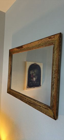 Rustic wooden mirror