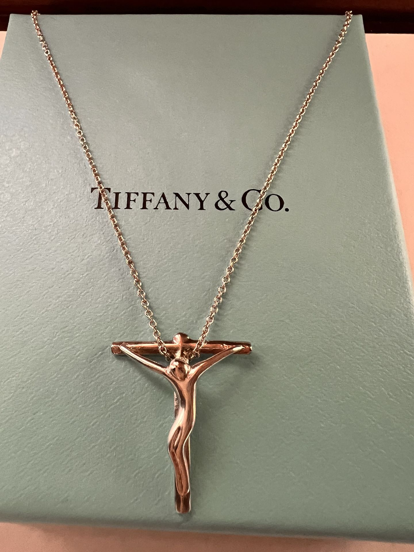 Tiffany & Co Silver 925 Cross Crucifix Necklace Pendant