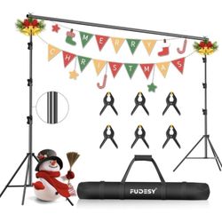 Photo Video Studio 10ft Adjustable Background Stand Backdrop Support System