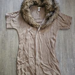 #Women's #Chicos #Sweater #Cardigan #Faux Fur Lined