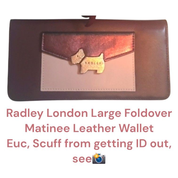 RADLEY LONDON LARGE FOLDOVER MATINEE LEATHER WALLET EUC