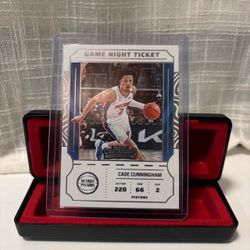 CADE CUNNINGHAM 2022-23 CONTENDERS BASKETBALL GAME NIGHT TICKET #8 PISTONS NM