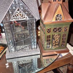 Vintage Beveled Glass Churches