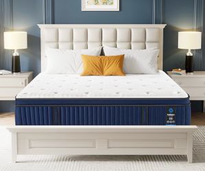 NEW Gel Memory Foam Hybrid Queen Mattress 14” Inch, 7 Premium Layers Queen Mattress !