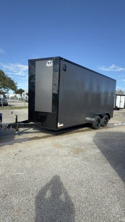 Trailer Enclosed 7x16 Extra Feet High, Seven And Half Interior