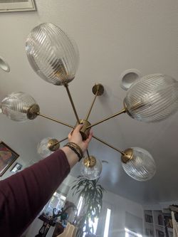 Brass ceiling light fixture