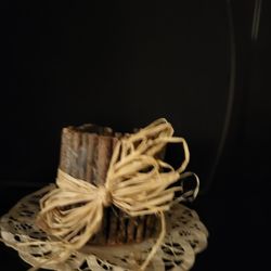 Rustic Wood Candle Holder Fairy Light