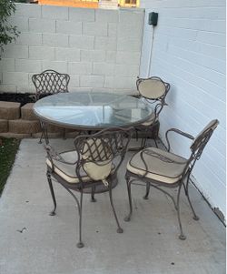 Wrought iron table set