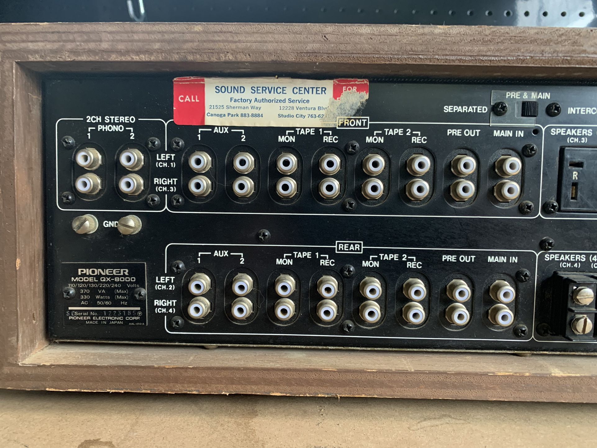 Pioneer QX8000 Quadrophonic Receiver (1971) for Sale in Pasadena, CA