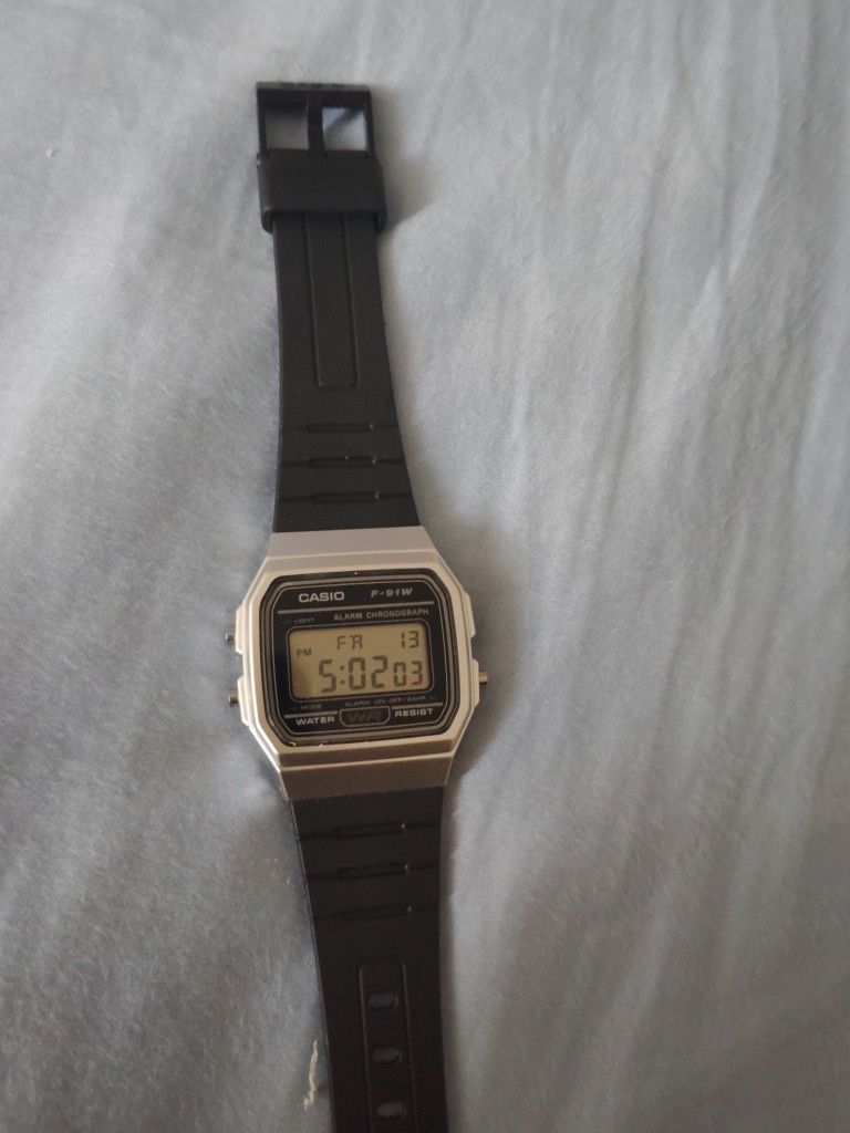 Casio F91 W Silver