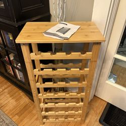 28 Bottle Bamboo Wine Rack