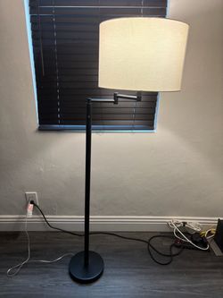 Black Swing Arm Floor Lamp