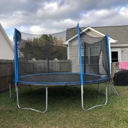 15ft. Trampoline  w/Basketball hoop & Enclosure