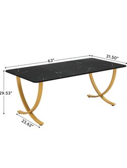 Marble Look Dining Table