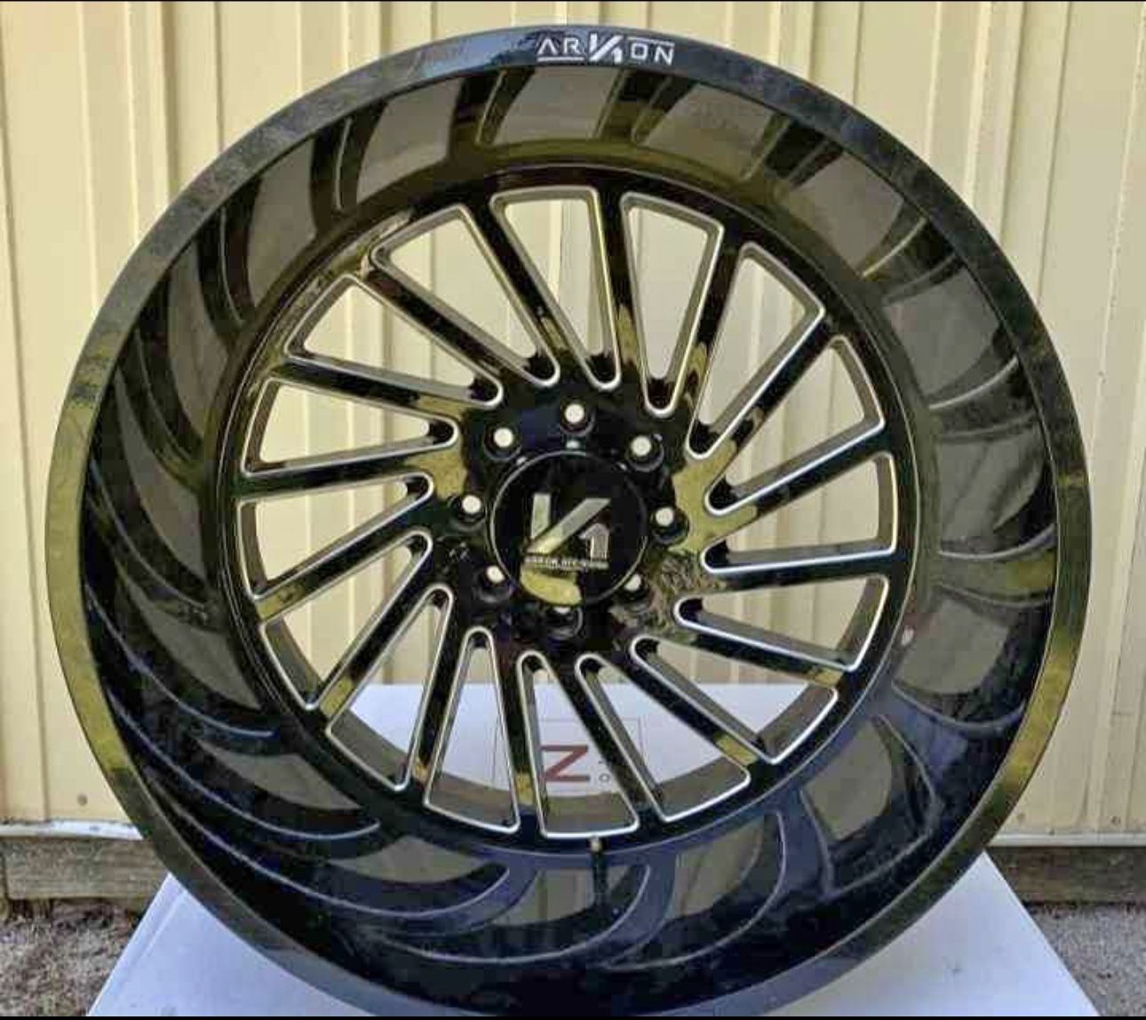 24x14 Arkon Caesar Gloss Black/ Milled OFF Road Wheels Available We Finance