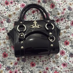 Faux Patent Leather Purse 