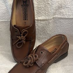 NWOB Mephisto 12.5 Amazing Brown Leather Deck Shoes