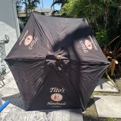 Titos vodka beach patio umbrella Large
