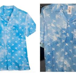 DISNEY Hercules Pegasus Button Down Woven Adult Shirt (Small) NWT