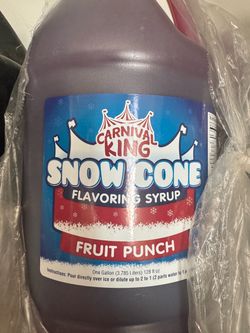 Carnival King Fruit Punch Snow Cone Syrup 1 Gallon