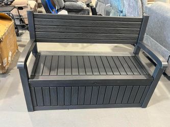 80 Gallon Storage Bench Deck Box Lockable for Patio Furniture