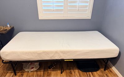 Twin XL mattress with metal frame