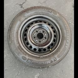 1 X 195/65r15 5x4.5 5x114.3 5x115 Steely Rims With Tires!!!