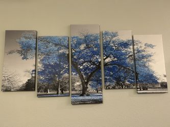 Wall Art Set - Blue Trees