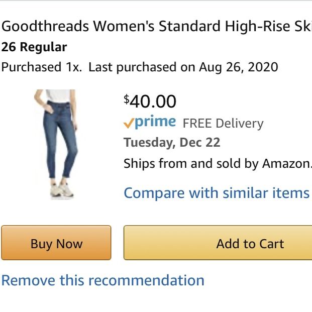 Goodthreads High Rise Skinny Jeans