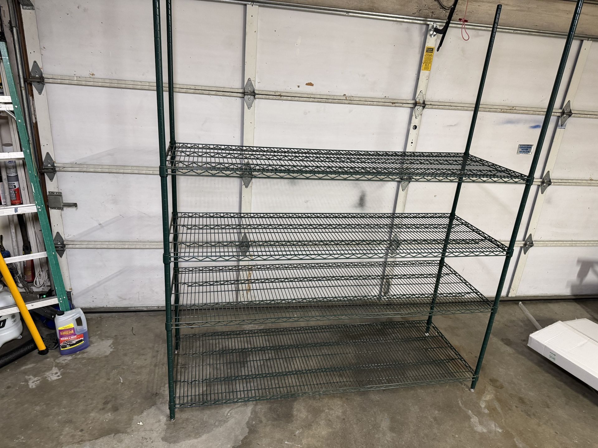 4-Tier Wire Storage Shelving Rack in Green (72 in. W x 86 in. H x 24 in. D)