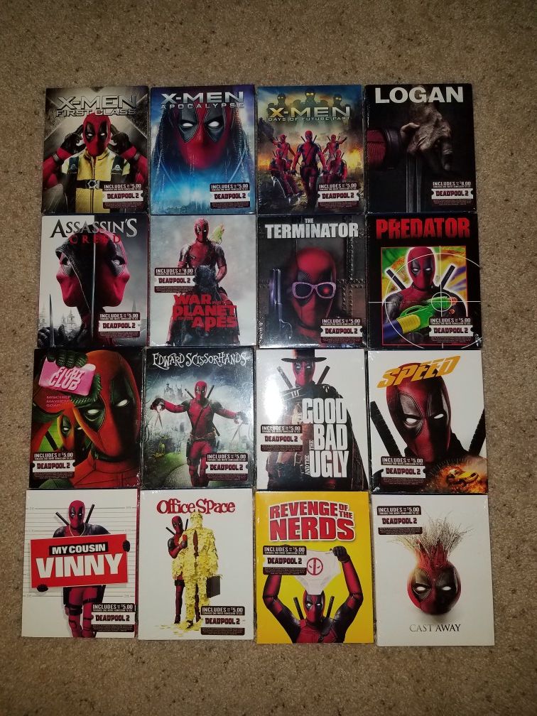 Complete Deadpool photobomb blu ray set