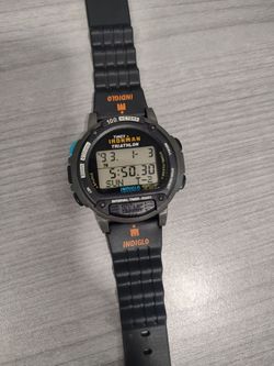 Vintage Timex Ironman Triathlon digital sports watch from the 1990s, reference 721.