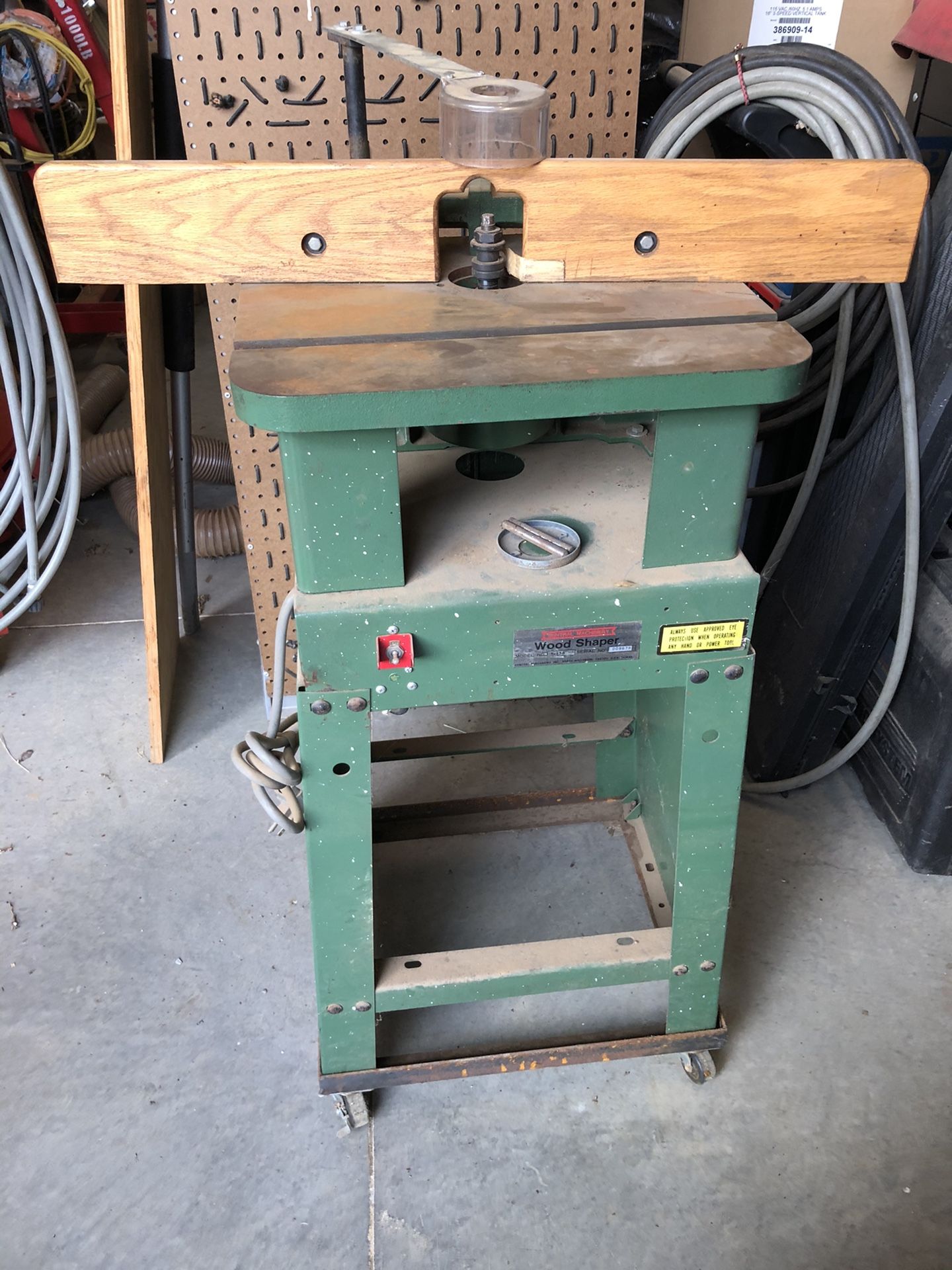 Central machinery wood shaper 120 volt 18 table top for sale in
