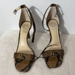 Vince Camuto Women's Heels Sandal Faux Snakeskin Size 8