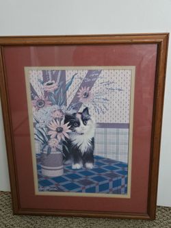 Harry Wysocki Framed Cat Print