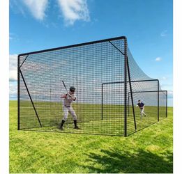 Baseball Batting Cage, 20/35/55/70FT Baseball Nets for Batting Cage,Baseball and Softball Batting Cage Nets for Pitching Training, Outdoor Backyard Ba